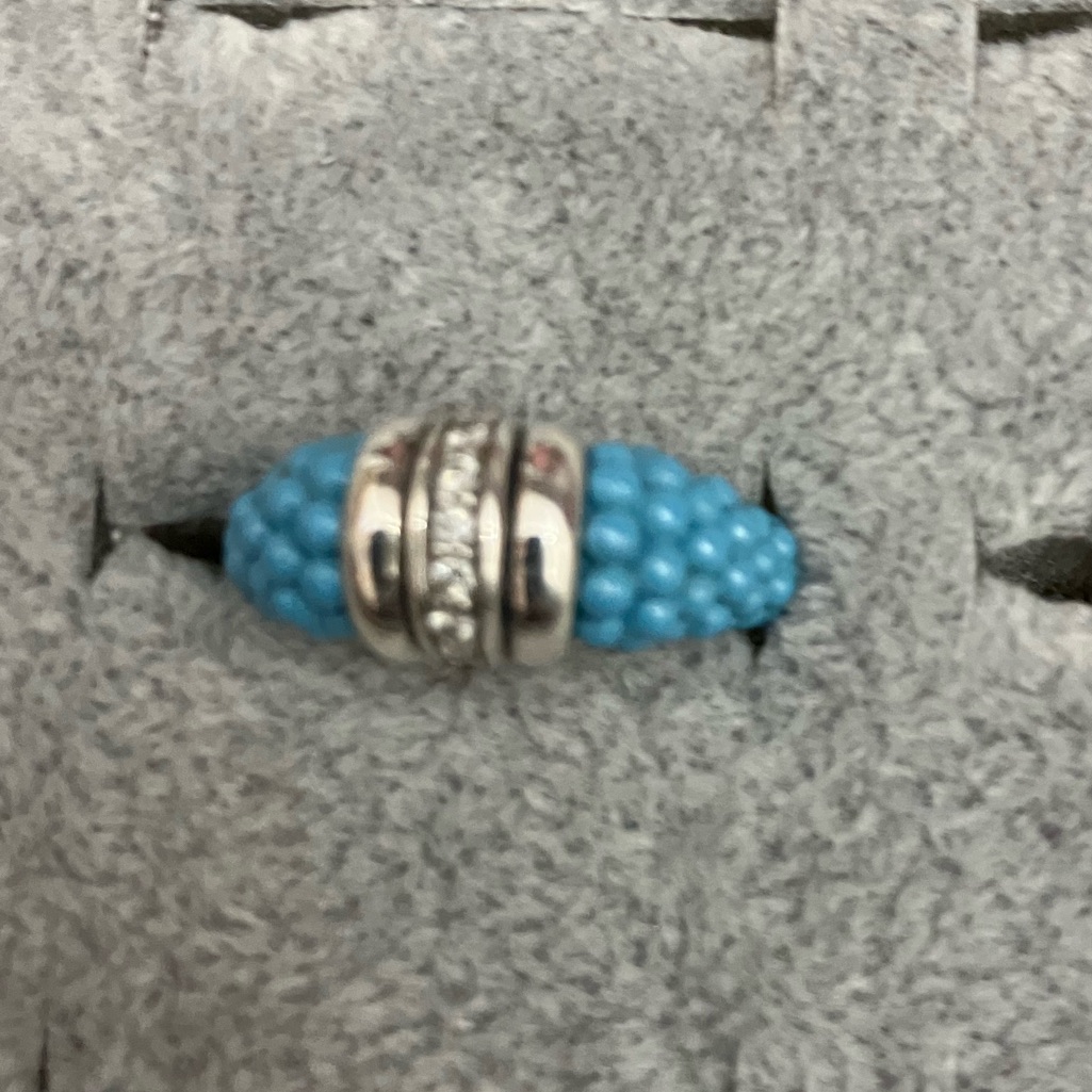 Lagos Blue Caviar And Diamond Ring